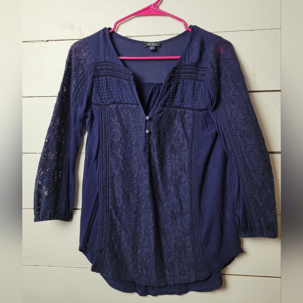 Lucky Brand - Blue Blouse - size small